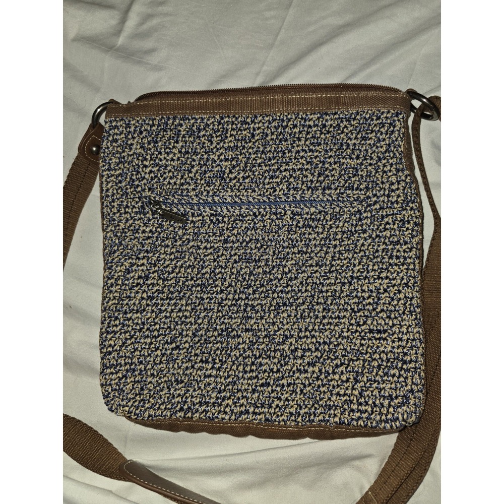 The Sak‎ Lucia Crochet Crossbody Urban Bamboo Static Crossbody Bag. Blue With...
